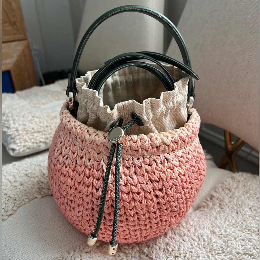 Kate Spade Peach Bellini 3d Woven Bag